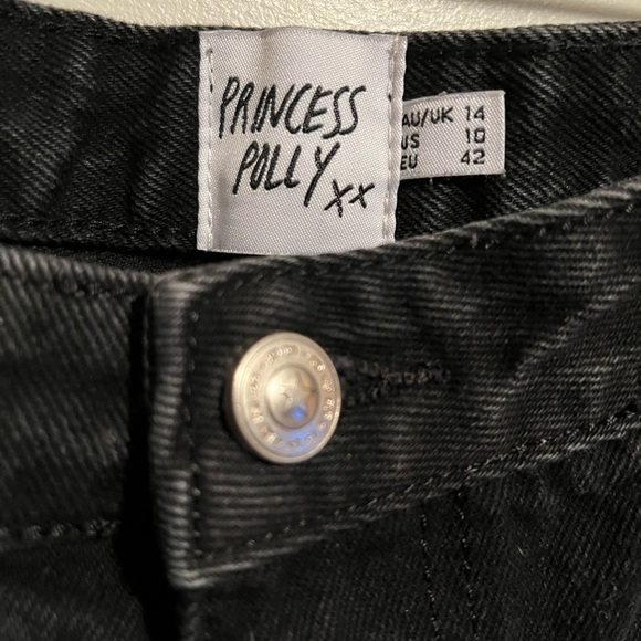 Princess Poly Black Denim Shorts - Picture 5 of 9